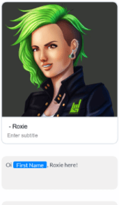 Screenshot from a chatbot broadcast