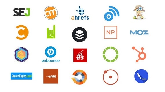 digital marketing and growth hacking blogs logos