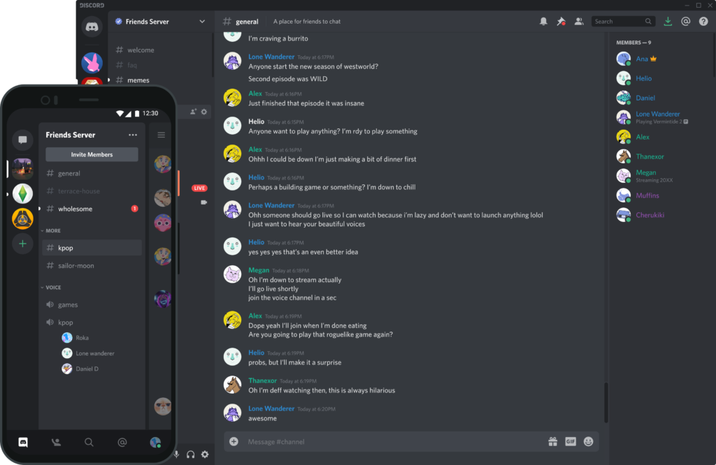 Organize your discord server for your gaming or memes